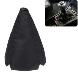 New 16mm Universal Car Gear Shift Collars PU Leather Carbon Fiber Auto Car Manual Stick Shifter Knob Gear Shift Boot Cover