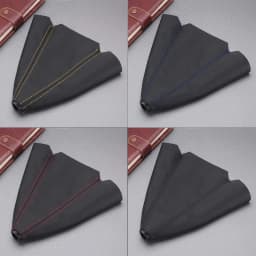 New 16mm Universal Car Gear Shift Collars PU Leather Carbon Fiber Auto Car Manual Stick Shifter Knob Gear Shift Boot Cover