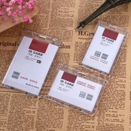 1 Pcs Horizon/vertical Acrylic Transparent Bank Credit Card Holders Badge Holder Bus Card ID Holders High quality Wholesale