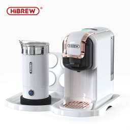 HiBREW 5 in 1 Multiple Capsule Coffee Machine Hot/Cold DG Cappuccino Nes Small Capsule ESE Pod Ground Coffee Cafeteria 20Bar H2B