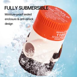 SEAFLO Bilge Pump 12V24V DC Submersible Pump Marine Oil Drum Cruise Ship Water Pump Small Miniature Battery Water Pump