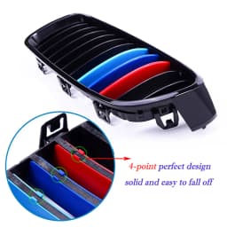 3Pcs Car Grill Stickers Strip Cover Trim For BMW F40 F20 F21 E87 E82 E81 E88 AUTO Racing Grille Accessories