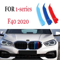 3Pcs Car Grill Stickers Strip Cover Trim For BMW F40 F20 F21 E87 E82 E81 E88 AUTO Racing Grille Accessories