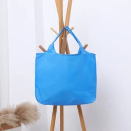 BIG Eco-Friendly Folding Shopping Bag Reusable Portable Shoulder Handbag for Travel Grocery Simple Solid Color Grocery Bag