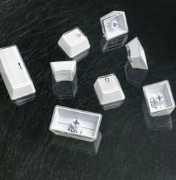 MAIMOOO Translucent Keycaps Jelly Jello Pink 123 Keys Layout White DIY Backlit Crystal Keycaps For Mechanical Keyboard