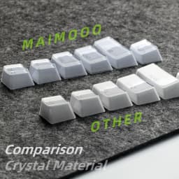 MAIMOOO Translucent Keycaps Jelly Jello Pink 123 Keys Layout White DIY Backlit Crystal Keycaps For Mechanical Keyboard
