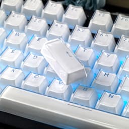 MAIMOOO Translucent Keycaps Jelly Jello Pink 123 Keys Layout White DIY Backlit Crystal Keycaps For Mechanical Keyboard