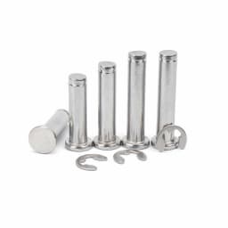 1/5pc M3 M4 M5 M6 M8 M10 M12 A2 Stainless Steel Flat Head Bearing Cylindrical Positioning Axis Roll Dowel Pin With Shaft Circlip