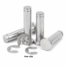 1/5pc M3 M4 M5 M6 M8 M10 M12 A2 Stainless Steel Flat Head Bearing Cylindrical Positioning Axis Roll Dowel Pin With Shaft Circlip
