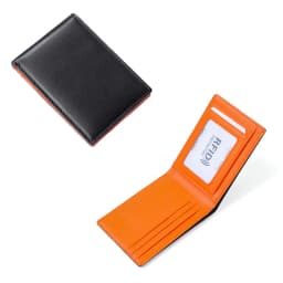 RFID Blocking Mini Men's Genuine Leather Wallet Slim Business Credit Card Holder Man Anti Theft Ultra Thin Purse For Male