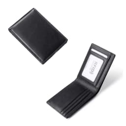 RFID Blocking Mini Men's Genuine Leather Wallet Slim Business Credit Card Holder Man Anti Theft Ultra Thin Purse For Male
