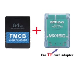 BitFunx V1.966 8/16/3264MB FMCB PS2 Card OPL 1.2.0 For MX4SIO SIO2SD TF/SD Card Adapter For Playstation2 Fat Game Consoles