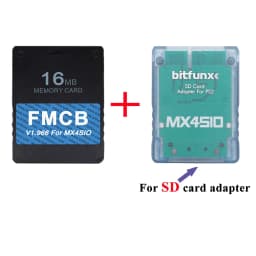 BitFunx V1.966 8/16/3264MB FMCB PS2 Card OPL 1.2.0 For MX4SIO SIO2SD TF/SD Card Adapter For Playstation2 Fat Game Consoles