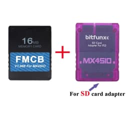 BitFunx V1.966 8/16/3264MB FMCB PS2 Card OPL 1.2.0 For MX4SIO SIO2SD TF/SD Card Adapter For Playstation2 Fat Game Consoles