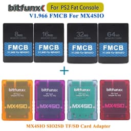 BitFunx V1.966 8/16/3264MB FMCB PS2 Card OPL 1.2.0 For MX4SIO SIO2SD TF/SD Card Adapter For Playstation2 Fat Game Consoles