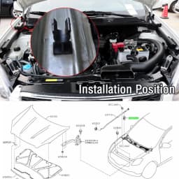 65722-EB300 For Nissan Qashqai Pathfinder Kashkay J10 J10E J10Z +2 JJ10E Dualis Bonnet Hood Support Prod Rod Clamp Clips Holder