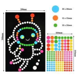 Children Colorful Round Dot Puzzle Stickers Cartoon Animal Mosaic Puzzle Stickers Patience Training DIY Education Toys Kids Gift