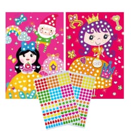 Children Colorful Round Dot Puzzle Stickers Cartoon Animal Mosaic Puzzle Stickers Patience Training DIY Education Toys Kids Gift