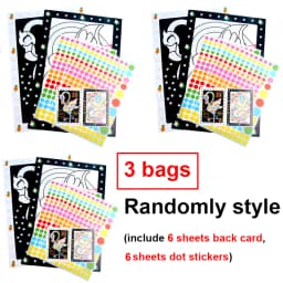 Children Colorful Round Dot Puzzle Stickers Cartoon Animal Mosaic Puzzle Stickers Patience Training DIY Education Toys Kids Gift