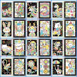 Children Colorful Round Dot Puzzle Stickers Cartoon Animal Mosaic Puzzle Stickers Patience Training DIY Education Toys Kids Gift