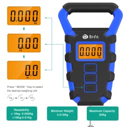 50Kg Hanging Scale with Ruler Digital Portable Fish Hook Electronic Weighting Luggage Scale LED Display Balance Висячие
