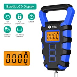 50Kg Hanging Scale with Ruler Digital Portable Fish Hook Electronic Weighting Luggage Scale LED Display Balance Висячие