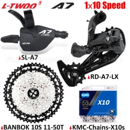 LTWOO A7 1x10 Speed MTB Groupset Shift Lever Rear Derailleur X10 Chain 11-42/46/50T Cassette 10V Derailleur Set