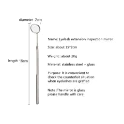 Eyelash Mirror Large Magnifying Long Handle Mirror For Checking False Eyelashes Extension Beauty Makeup Tool