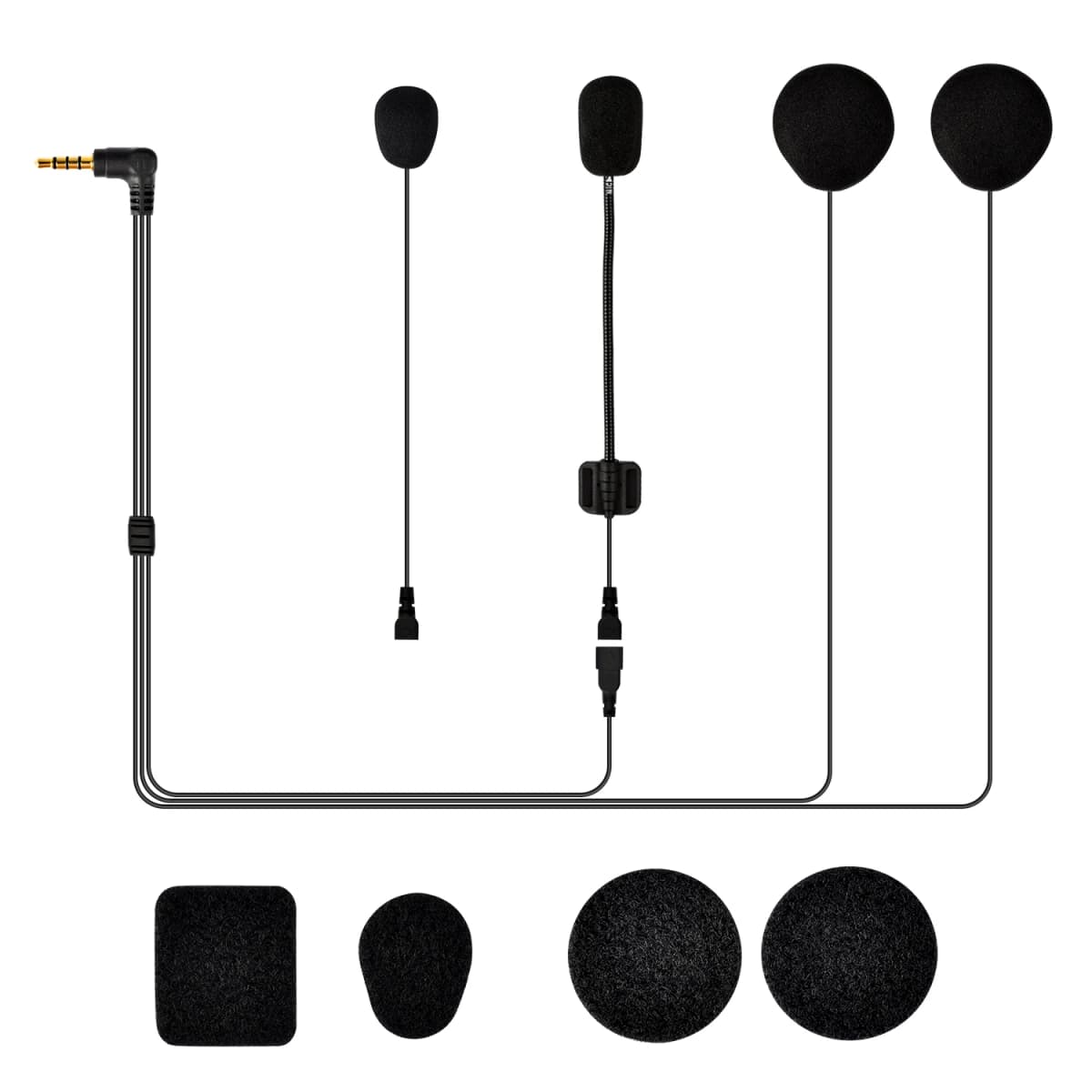 Fodsports Speaker Headphone with Hard and Soft Mic Suit for FX4 V6S Motorcycle Helmet Bluetooth Intercom Headset