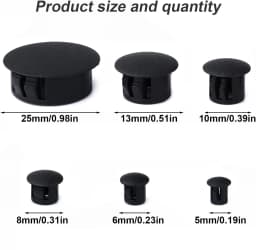 5-38mm Plastic Hole Plug Snap-on Cover Hole Nylon Plugs Dust Caps Flat Head Reserved Hole Plugging Use For Table Box Extra Hole