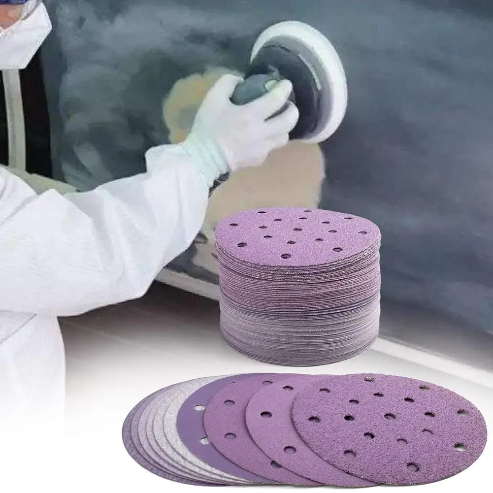 6 Inch 17 Hole Sanding Discs 60-2000 Grit Wet Dry Sandpaper Hook and Loop For Festool Random Orbital Sander 150mm 5/10 Pcs