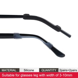 Soft Silicone Eyeglasses Temple Tips Sleeve Retainer,Anti-Slip Elastic Comfort Glasses Retainers For Spectacle Sunglasses