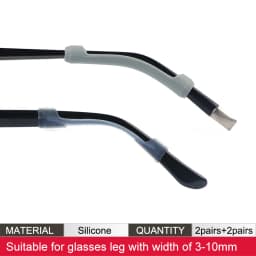 Soft Silicone Eyeglasses Temple Tips Sleeve Retainer,Anti-Slip Elastic Comfort Glasses Retainers For Spectacle Sunglasses