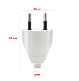 Black White 2.5A 250V 4.0mm Pin detachable wiring plug socket EU German French Korea Russia Swiss Italy male female power plug