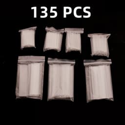 135 PCS Transparent Heat Shrinkable Tube Combination Suit Electrical Tape Insulation Sleeve Data Line 2:1 TimesshrinkWire Cable