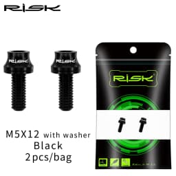 RISK M5x12 Bicycle Water Bottle Cage Fixing Bolts Titanium Road Mountain Bike Water Holder Screws Air Pump Holder Fixed Screws