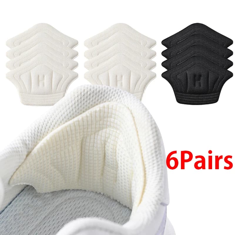 6pair/12pcs Insoles Heel Pads Lightweight For Sport Shoes Adjustable Size Back Sticker Antiwear Feet Pad Cushion Insole Heel