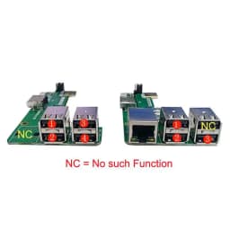 Raspberry Pi Zero 2w to 3B/4B interface adapter Zero to Pi3/Pi4 / Pi5 Expansion Board Zero Pi0 USB HUB RJ45 HAT