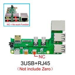 Raspberry Pi Zero 2w to 3B/4B interface adapter Zero to Pi3/Pi4 / Pi5 Expansion Board Zero Pi0 USB HUB RJ45 HAT