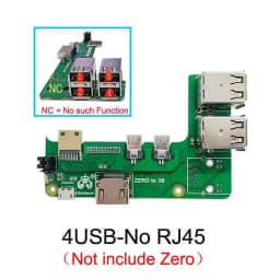 Raspberry Pi Zero 2w to 3B/4B interface adapter Zero to Pi3/Pi4 / Pi5 Expansion Board Zero Pi0 USB HUB RJ45 HAT