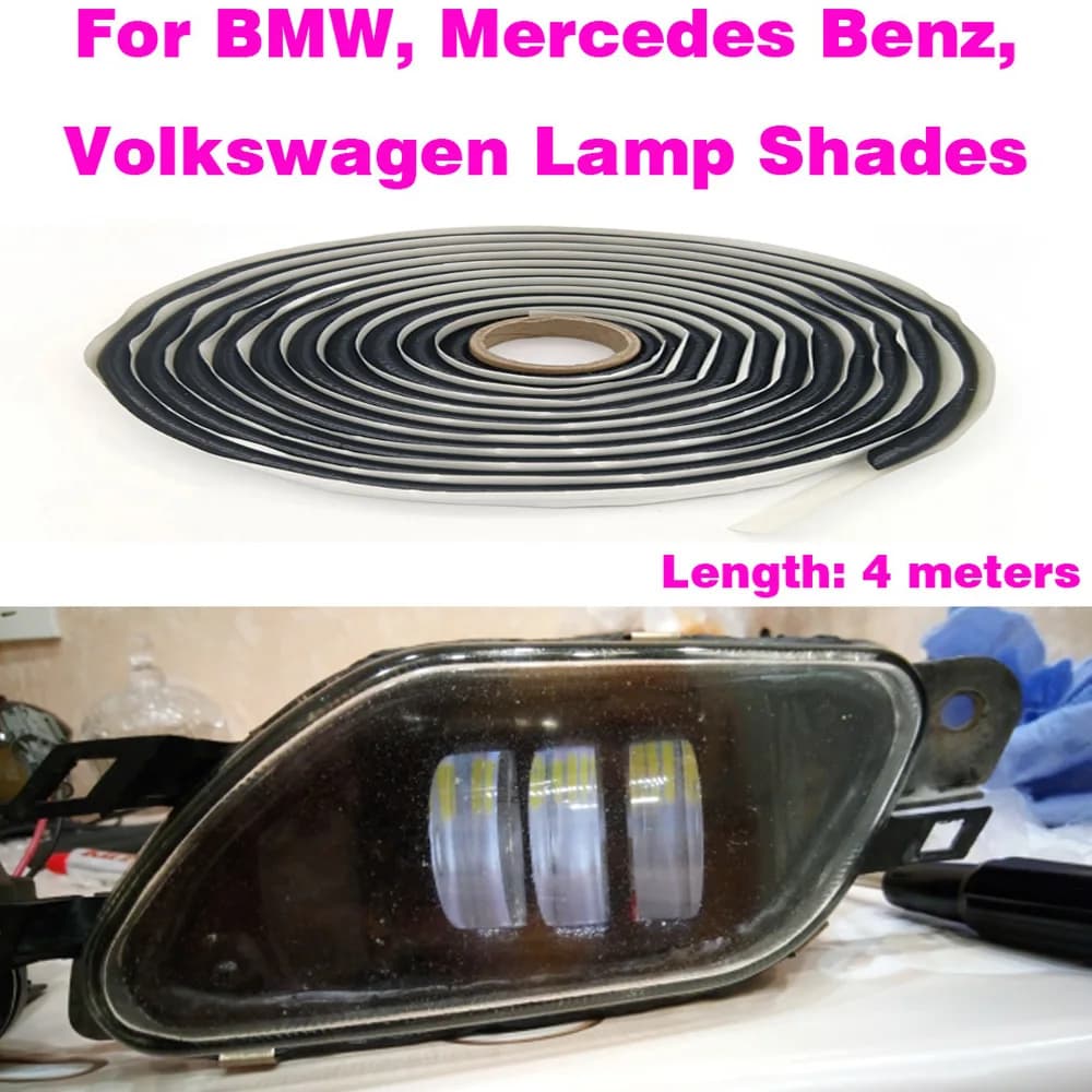 4M Car Headlamp Glue Butyl Rubber Glue Headlight Sealant Retrofit Reseal Hid Headlamps Taillight Shield Glue Waterproof Tapes