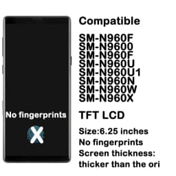 For Samsung Note 9 Screen LCD Display SM-N9600 SM-N960F SM-N960U Screen Replacement Digitizer Touch Assembly