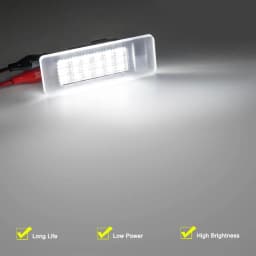 LED Number Plate Lamp For Renault Koleos Clio Logan Sandero Talisman Trafic Stanga Samsung White License Plate Light Assembly
