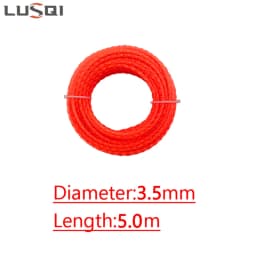 LUSQI 5m/10m/15m*2.4mm/2.7mm/3mm/3.5mm/4mm Grass Trimmer Line Nylon Spiral Brush Cutter Rope Lawn Mower Head Accessory