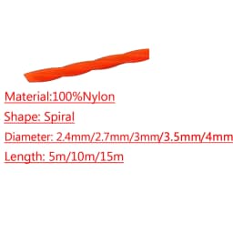 LUSQI 5m/10m/15m*2.4mm/2.7mm/3mm/3.5mm/4mm Grass Trimmer Line Nylon Spiral Brush Cutter Rope Lawn Mower Head Accessory