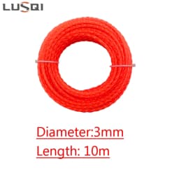 LUSQI 5m/10m/15m*2.4mm/2.7mm/3mm/3.5mm/4mm Grass Trimmer Line Nylon Spiral Brush Cutter Rope Lawn Mower Head Accessory