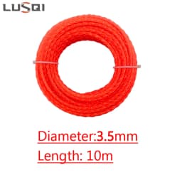 LUSQI 5m/10m/15m*2.4mm/2.7mm/3mm/3.5mm/4mm Grass Trimmer Line Nylon Spiral Brush Cutter Rope Lawn Mower Head Accessory