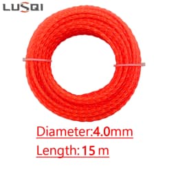 LUSQI 5m/10m/15m*2.4mm/2.7mm/3mm/3.5mm/4mm Grass Trimmer Line Nylon Spiral Brush Cutter Rope Lawn Mower Head Accessory