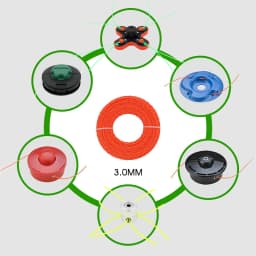 LUSQI 5m/10m/15m*2.4mm/2.7mm/3mm/3.5mm/4mm Grass Trimmer Line Nylon Spiral Brush Cutter Rope Lawn Mower Head Accessory