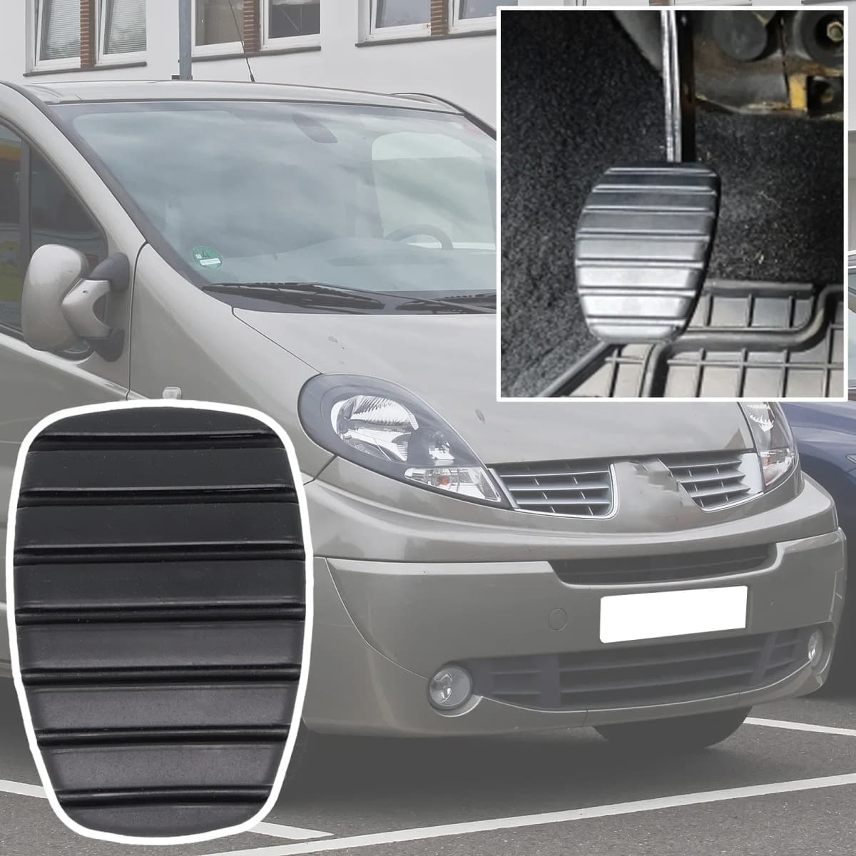 Rubber Brake Clutch Foot Pedal Pad Cover For Nissan Primastar NV300 Vivaro Mitsubishi Express 2014 - 2019 2020 Replacement Parts
